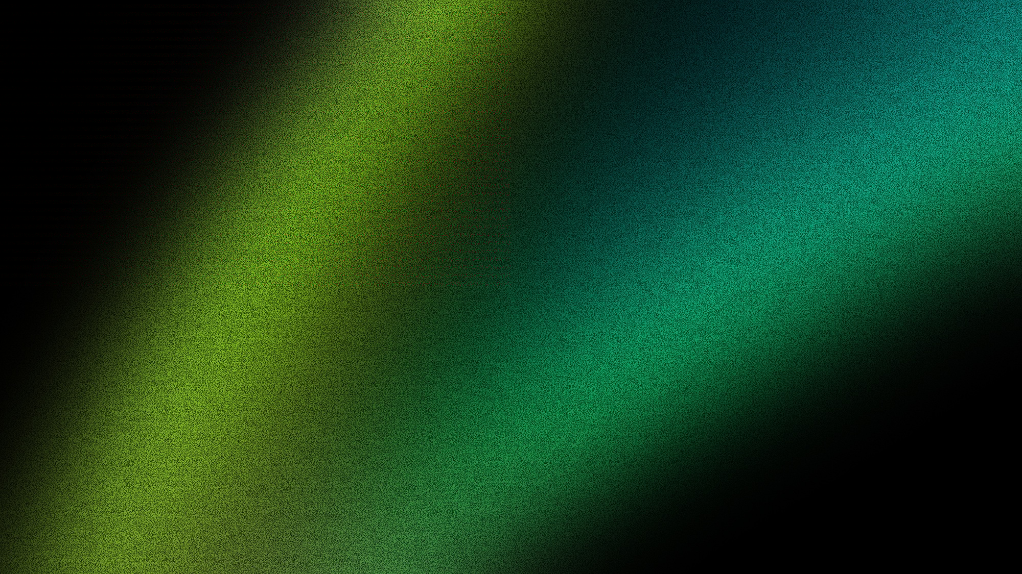 Vibrant abstract gradient with green and blue hues on noise textured background